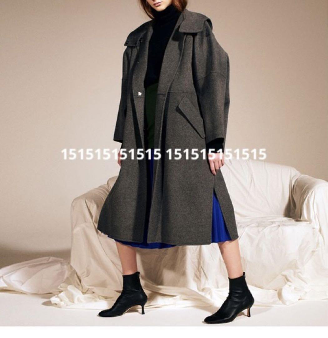 ルシェルブルー　Hooded Over COAT グレー