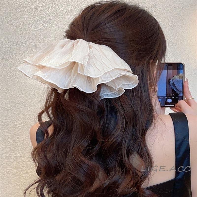 レディース　ヘアアクセサリー　シュシュ　ボリューミー