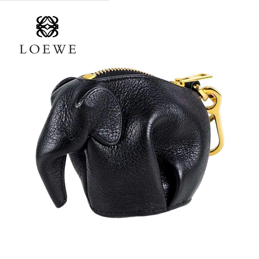 美品 ロエベ LOEWE アニマル エレファントチャーム コインケース