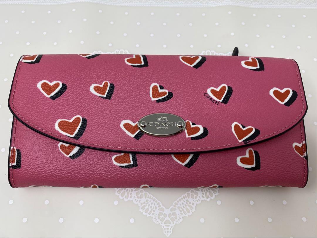 COACH ピンク 長財布 F52559
