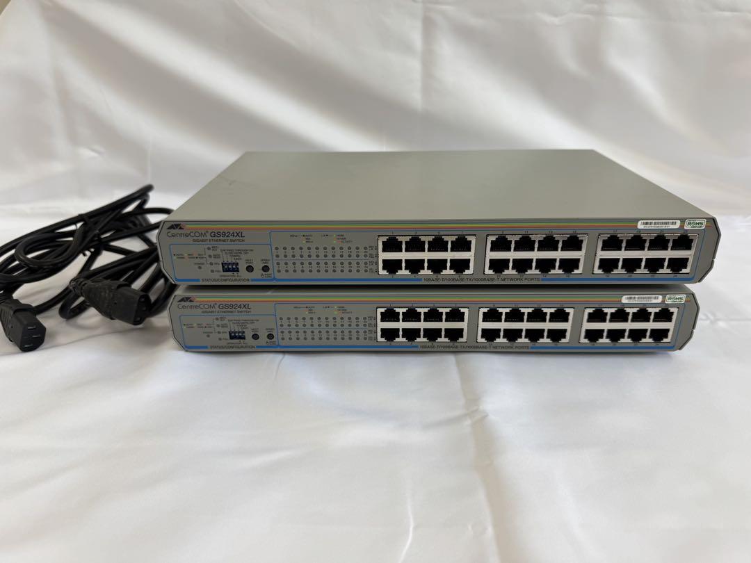 アライドテレシス24ポートスイッチハブ、CentreCOM GS924XL　2台