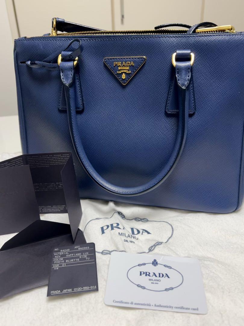 美品PRADA ガレリアサフィアーノ　2wayハンドバッグ　ショルダーバッグ