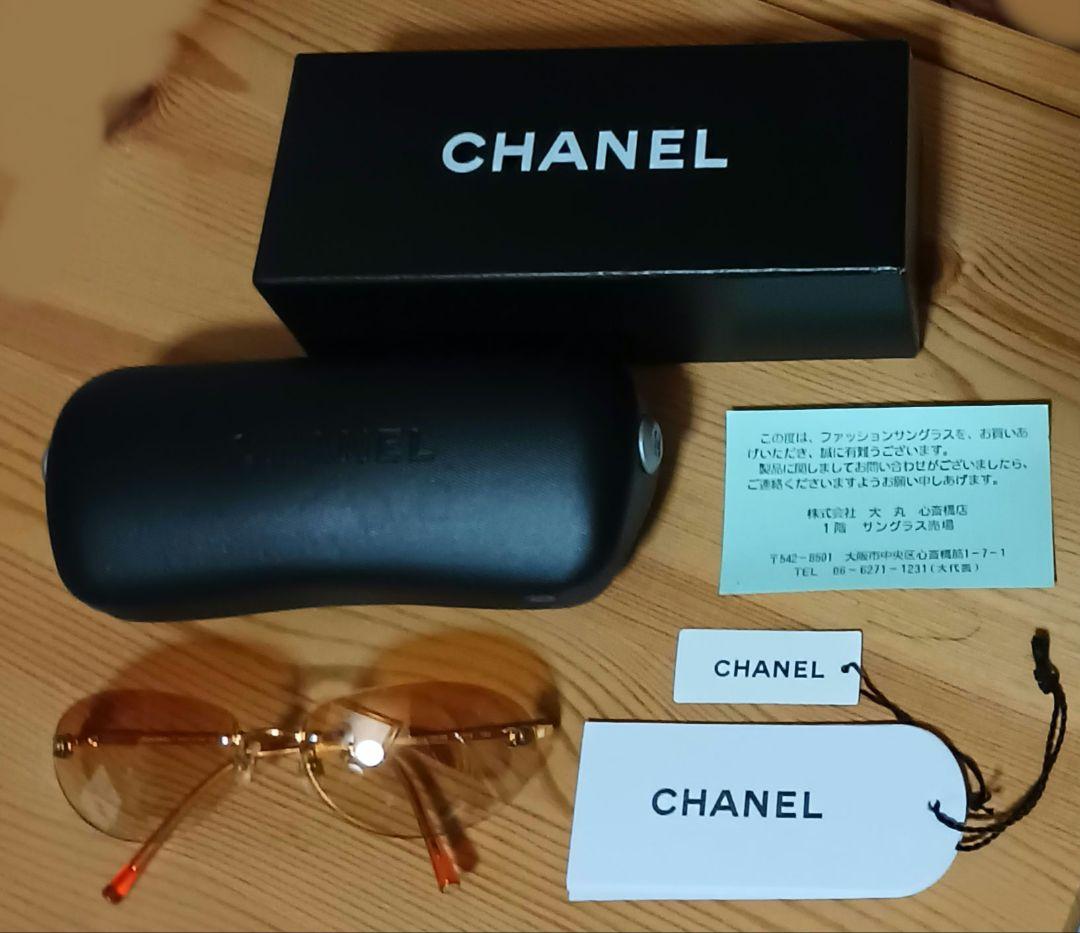 CHANEL シャネル　ココマーク　サングラス　オレンジ　グラデーション　ケース