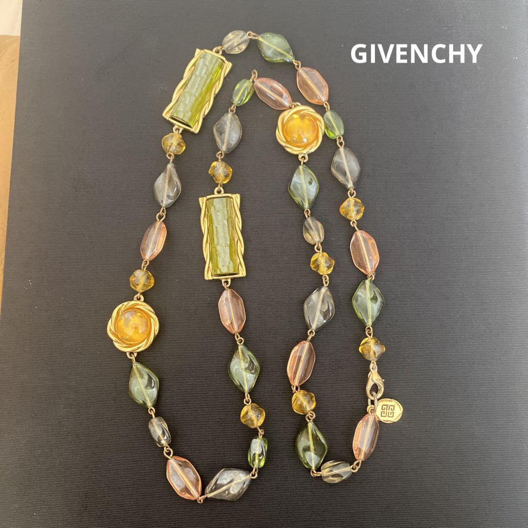 GIVENCHY ネックレス　ガラス