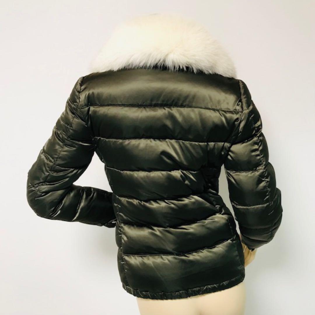 PRADA★三角プレート フォックスファー付 ダウンジャケット(38)