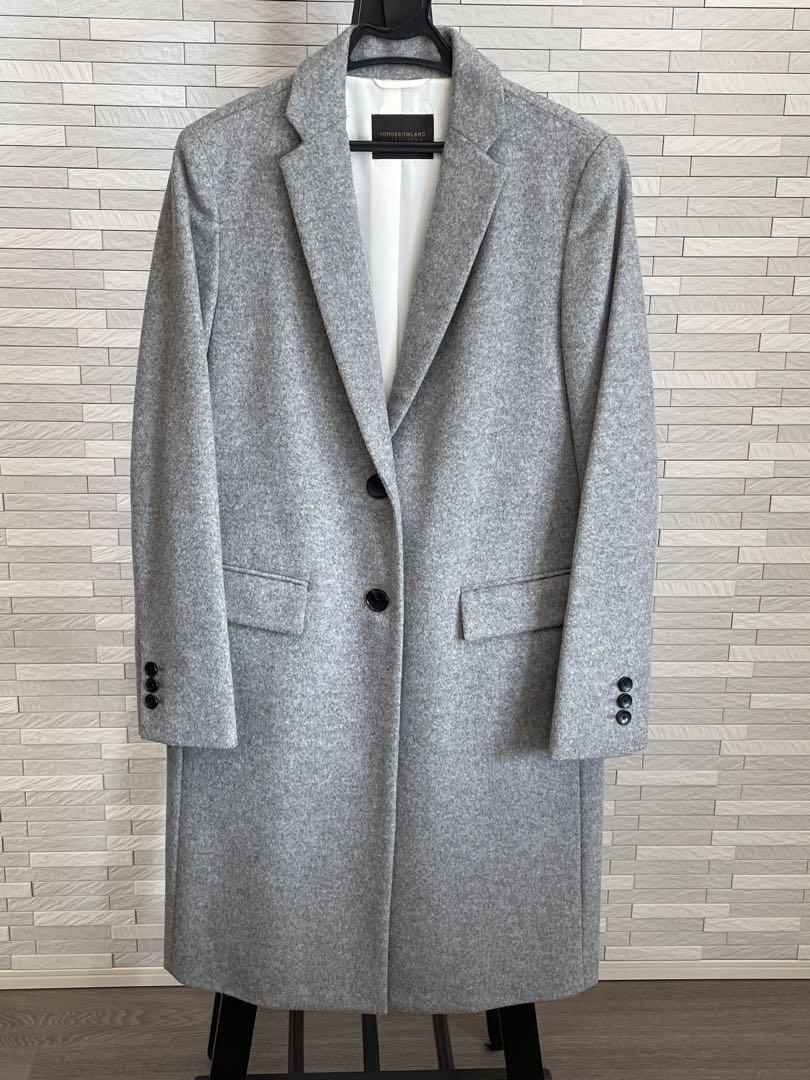 【美品】トゥモローランド  チェスターコート　グレー　カシミヤ　ウール