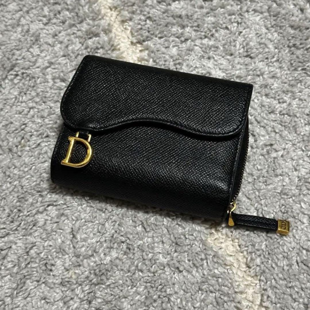 Christian Dior サドル ロータスウォレット 三つ折り