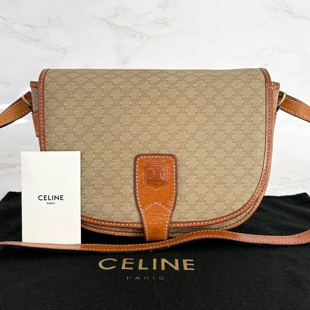 セリーヌ CELINE ショルダーバッグ マカダム トリオンフ レザー