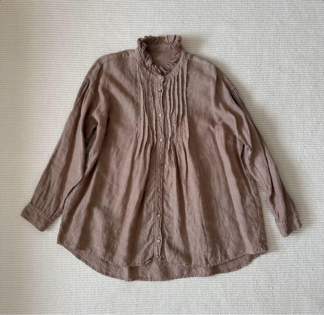 nest Robe／リネンフリンジカラードレスシャツ
