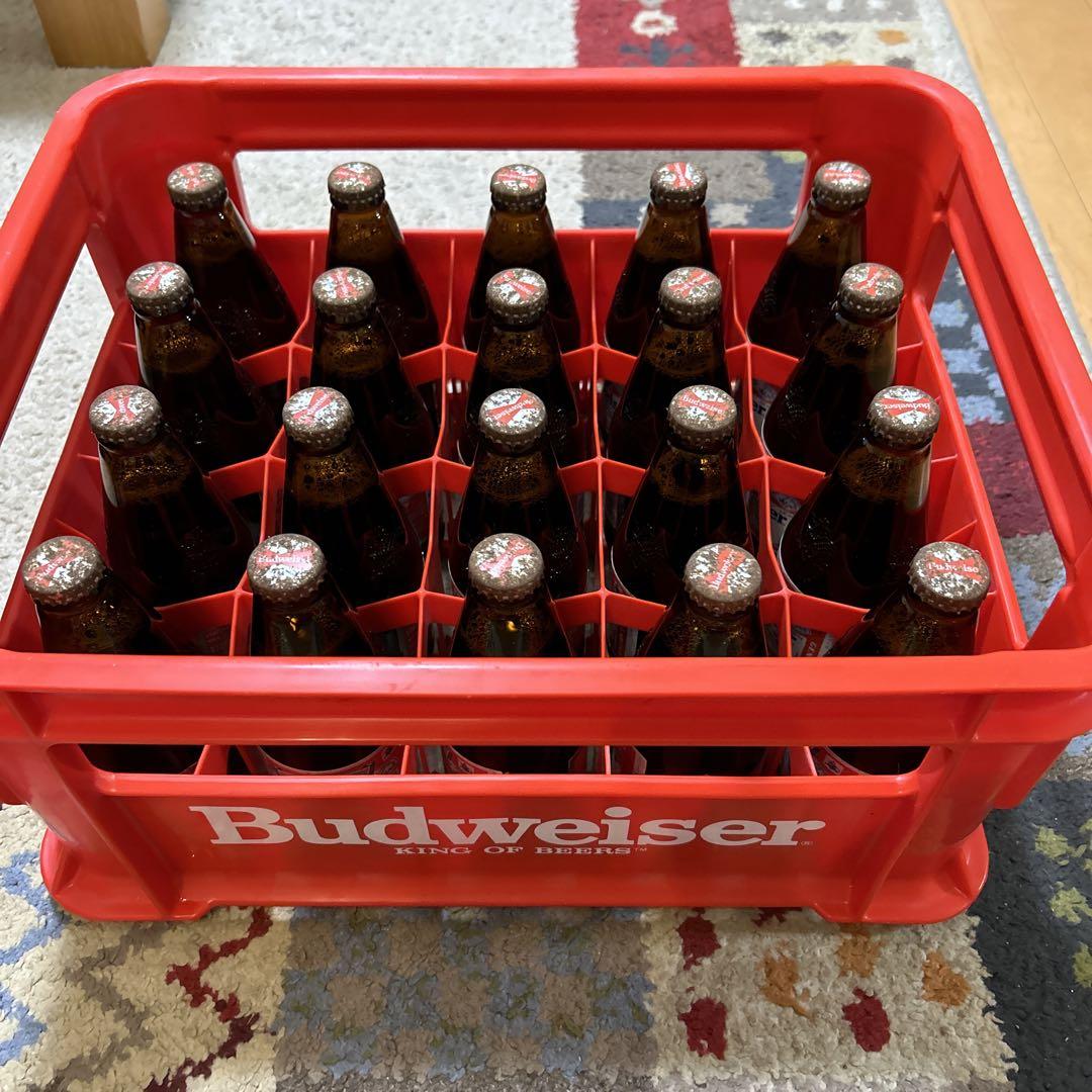 30年以上前の瓶ビール　Budweiser ケース　20本セット　古酒　希少