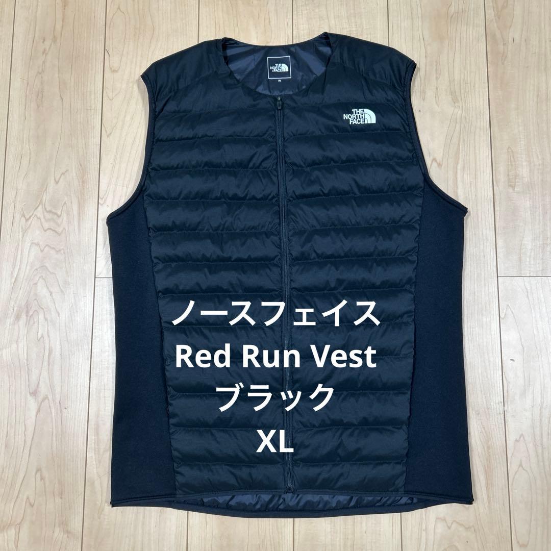 the north face red run vest XL 黒