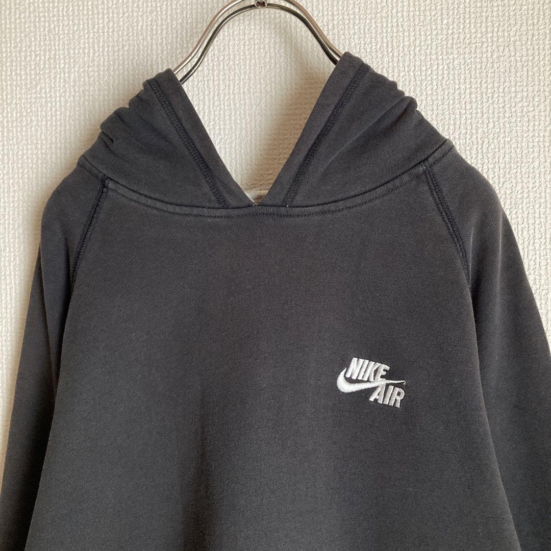 00s NIKE ナイキ スウェット パーカー ブラック 刺繍ロゴ 人気 古着