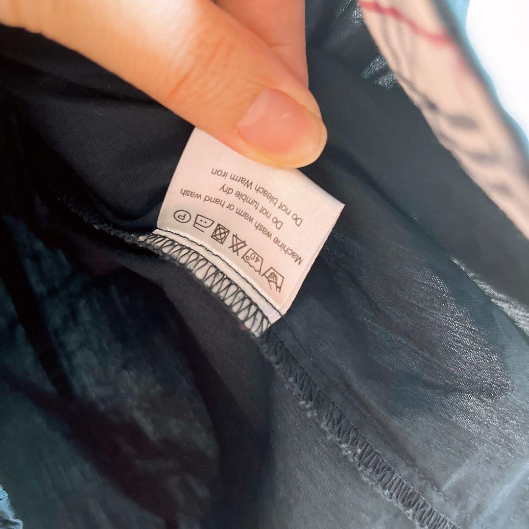 【美品】BURBERRY LONDONノバチェック柄　ホースロゴ　長袖　ネイビー