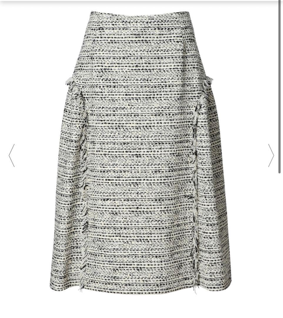スカート TWEED SIDE ROUND SKIRT