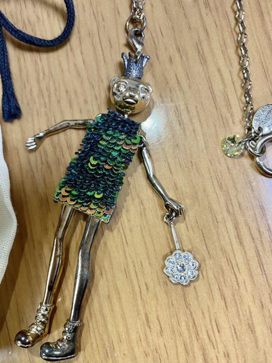 世界に1つのみベアーガールネックレスPARIS