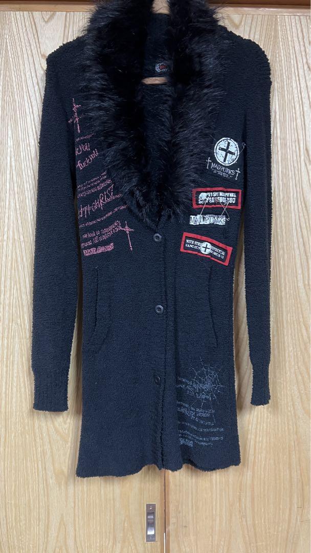 MADpunks ハードコア ファー付きロングコート Mサイズ