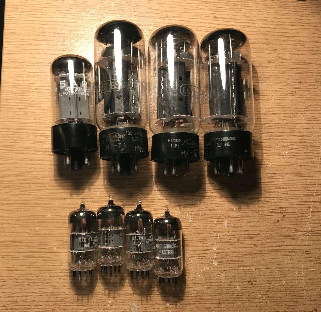 ［最終価格、箱なし！］6G-B8、5AR4、6U8　真空管セット