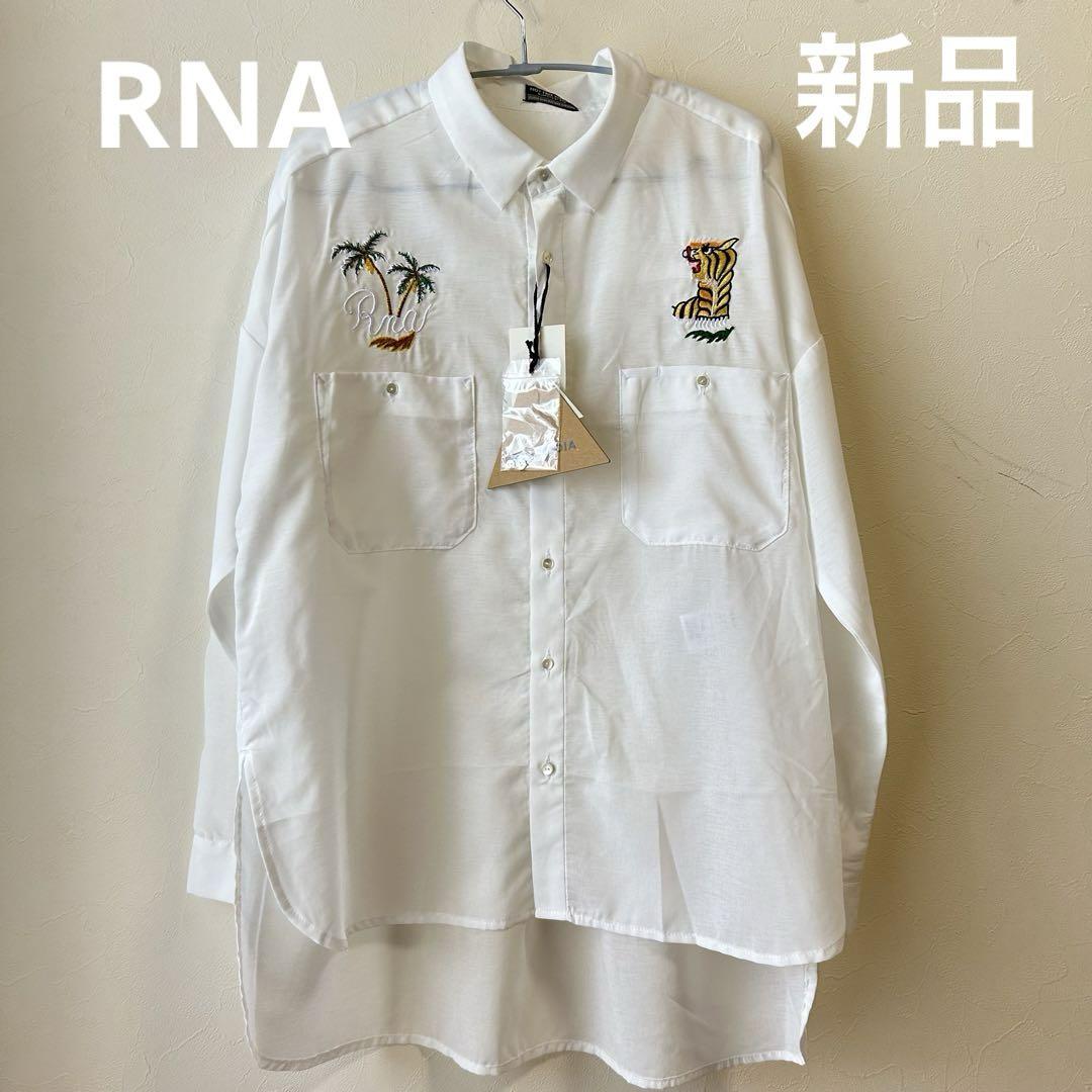 【新品】洗える RNA シアーワークシャツ オーバーサイズ ホワイト