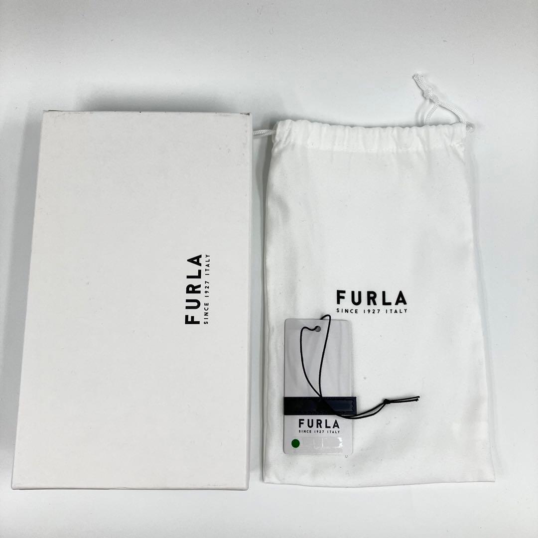 新品未使用 FURLA フルラ 長財布 バイカラー アーチロゴ A金具 フラップ