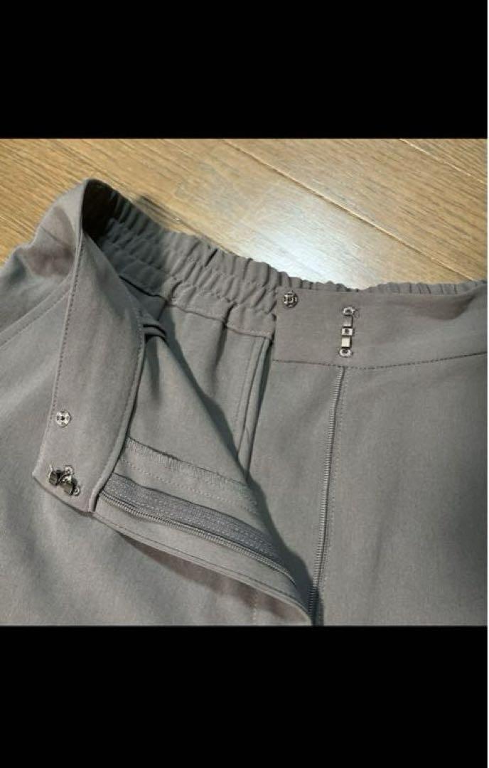 C'EST CHIC'A セシカ　ガウチョパンツ グレー後ろゴムウエスト